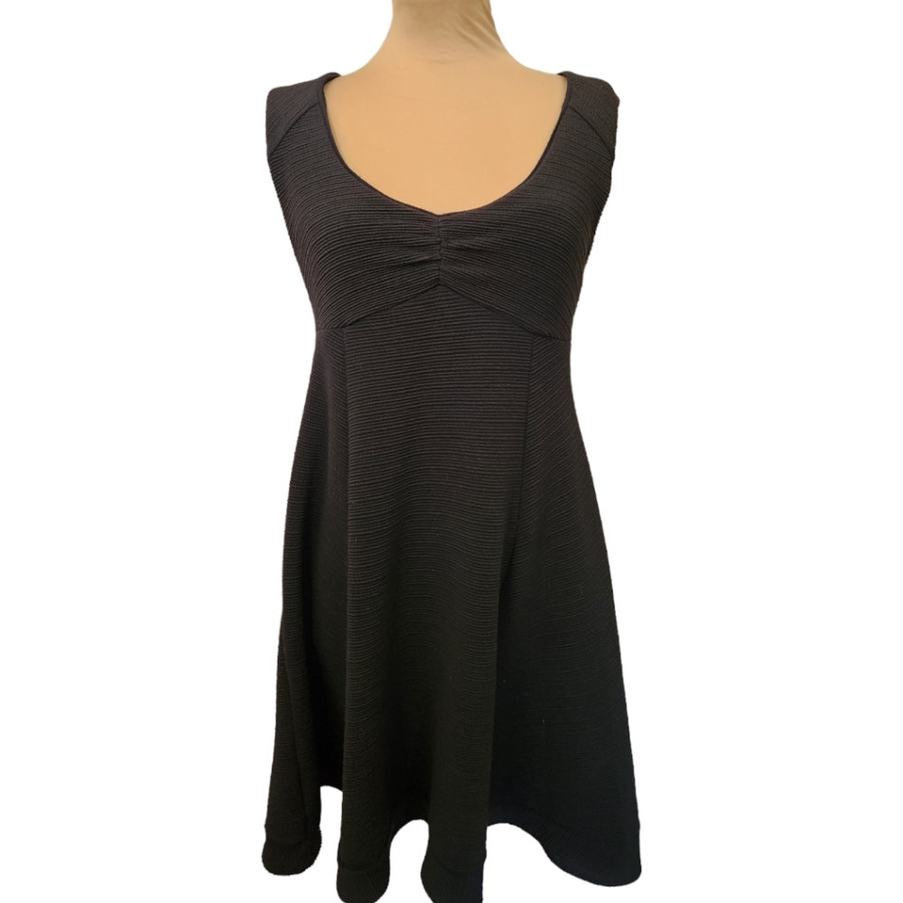 ANTHROPOLOGIE MAEVE Black Textured A-line Mini Dress - Size M - Picture 3 of 11